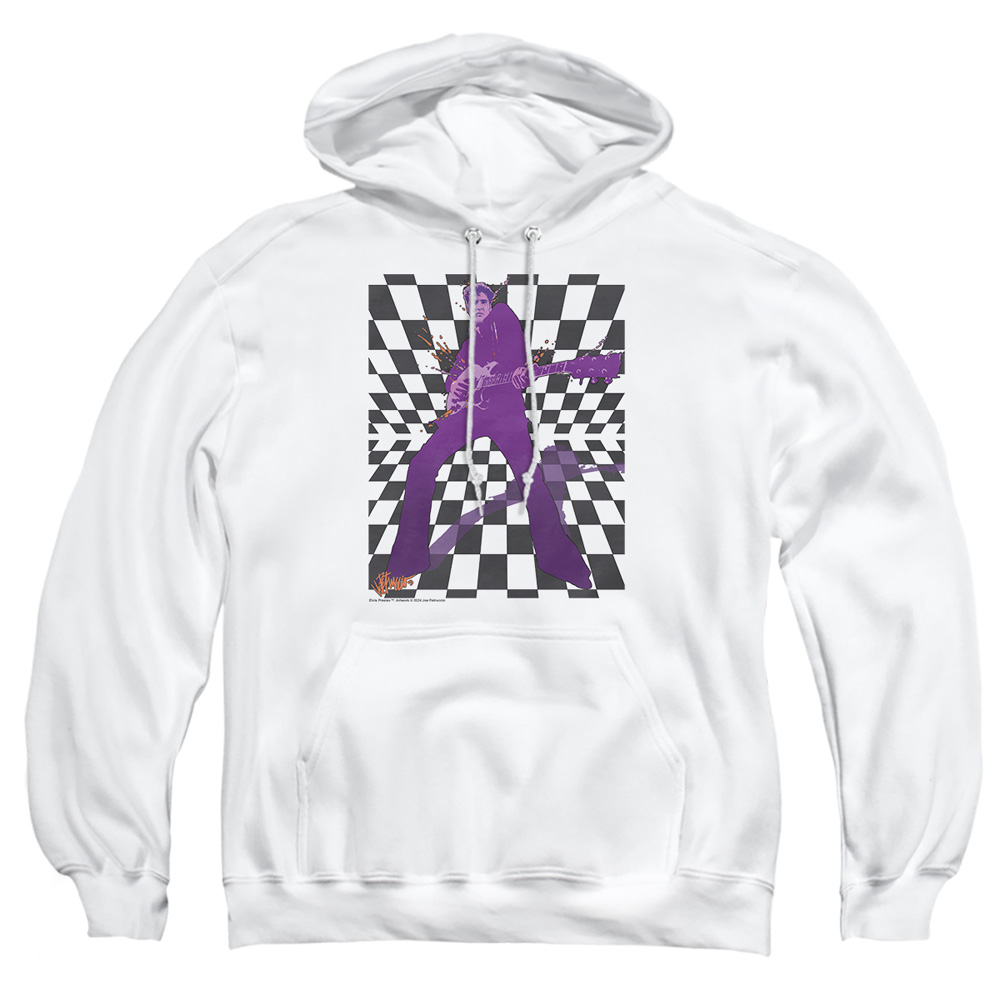 ELV595-AFTH-5 Elvis Presley Lets Rock Adult Pullover Hoodie, White - 2X