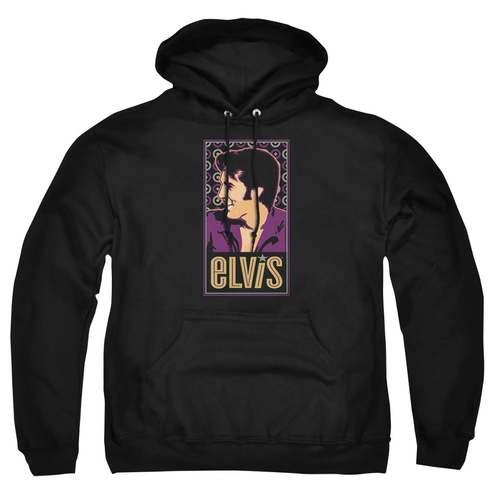 ELV601-AFTH-2 Elvis Presley Elvis Is Adult Pullover Hoodie, Black - Medium