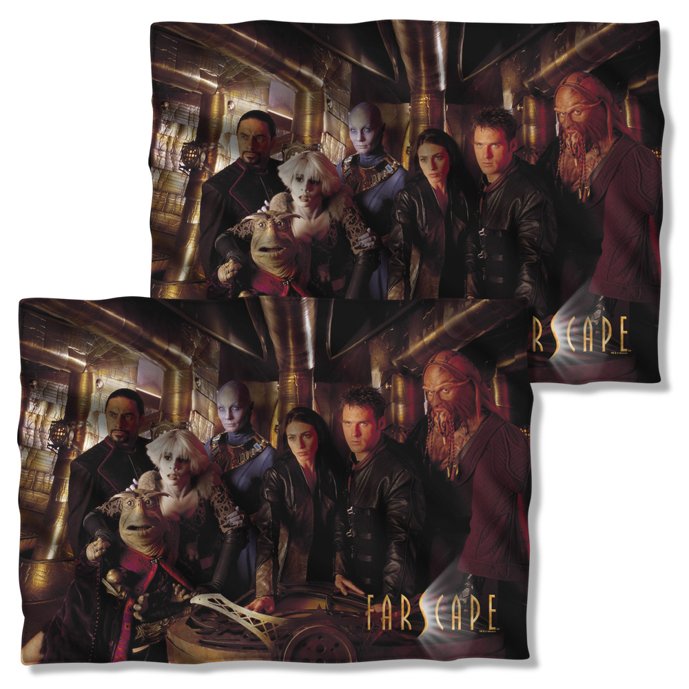 FAR125FB-PLO1-0 Farscape Crew Front Back Print Pillow Case, White - 20 x 28 in.