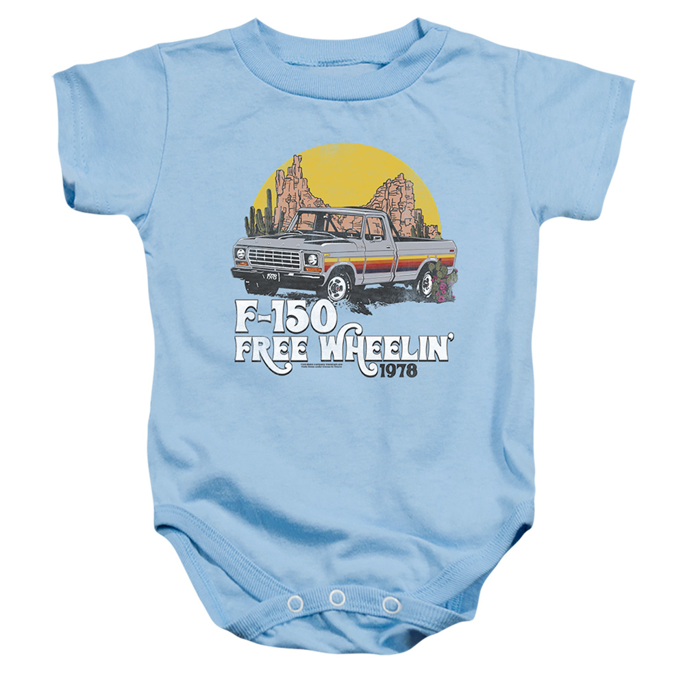 FORD10003-SS-2 Ford Bronco F150 Desert Ride Infant Snapsuit, Light Blue - Medium - 12 Month