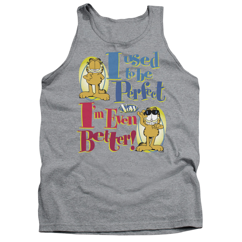 GAR369-TK-2 Garfield Even Better Adult Tank Top, Athletic Heather - Medium
