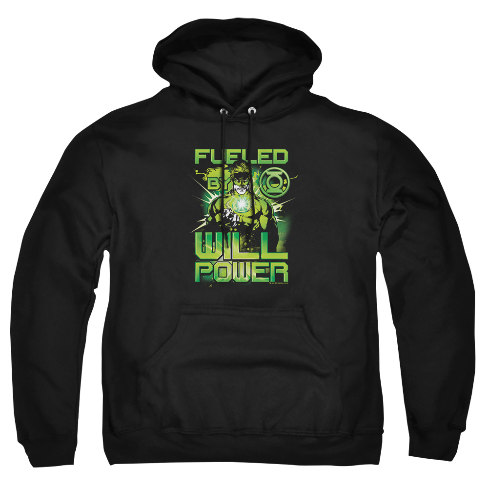 GL302-AFTH-7 Green Lantern Fueled Adult Pullover Hoodie, Black - 4X