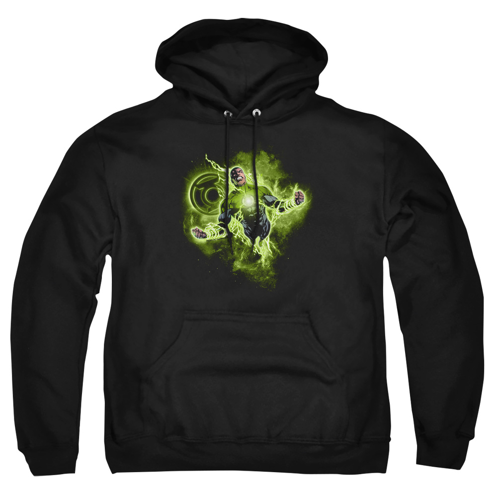GL315-AFTH-7 Green Lantern Nebula Adult Pullover Hoodie, Black - 4X