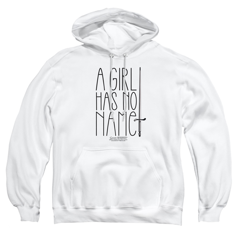GOT234-AFTH-4 Game of Thrones No Name Adult Pullover Hoodie, White - Extra Large