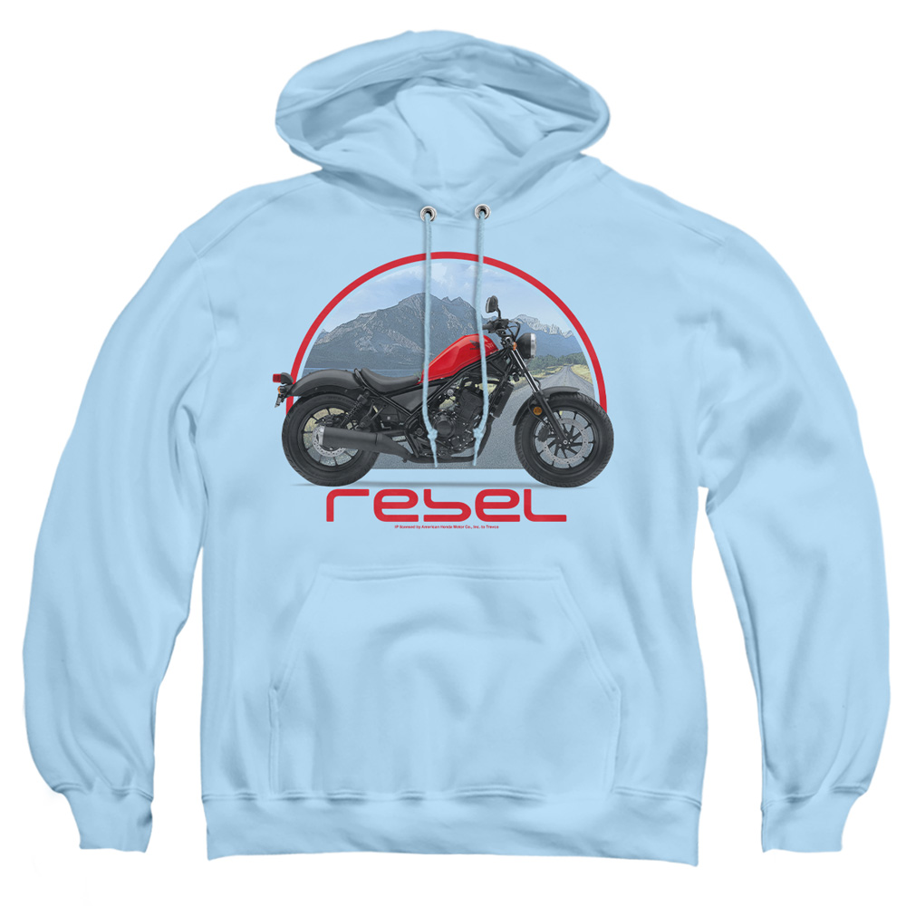 HNDA146-AFTH-2 Honda Open Road Rebel Adult Pullover Hoodie, Light Blue - Medium