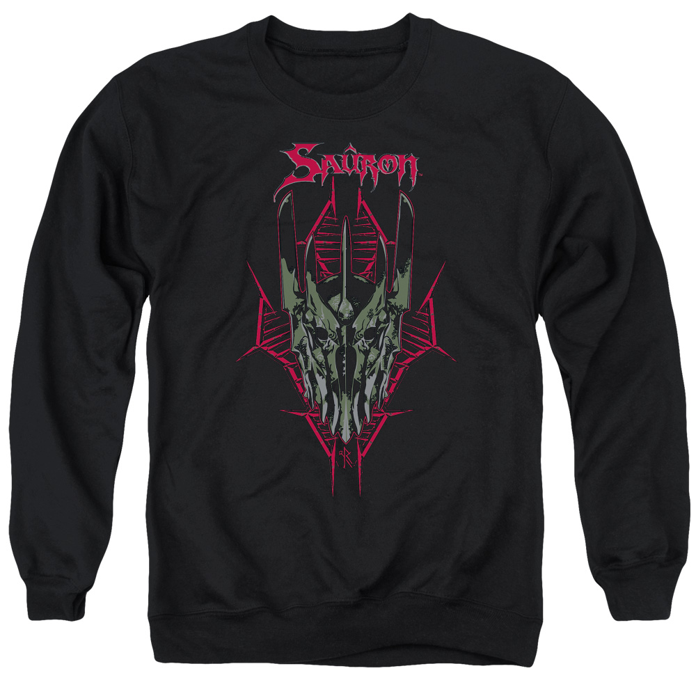 HOB3018-AS-2 Hobbit Evils Helm Adult Crewneck Sweatshirt, Black - Medium