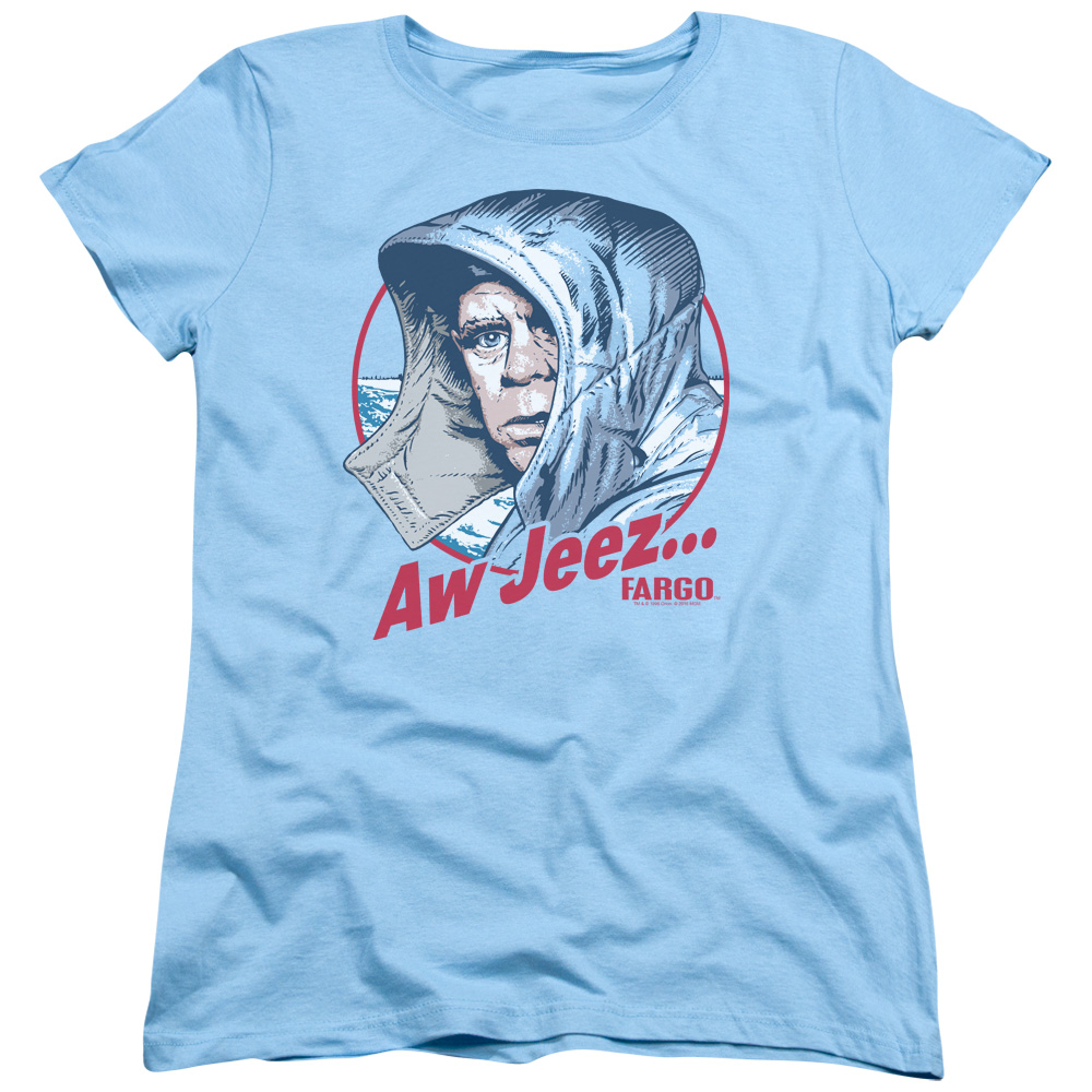 MGM314-WT-3 Fargo AW Jeez Womens Short Sleeve T-Shirt, Light Blue - Large -  Trevco Sportswear