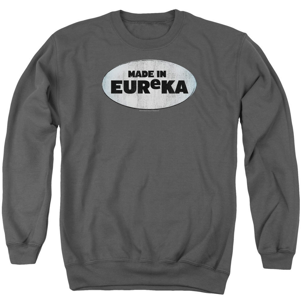 NBC176-AS-2 Eureka Made In Eureka Adult Crewneck Sweatshirt, Charcoal - Medium