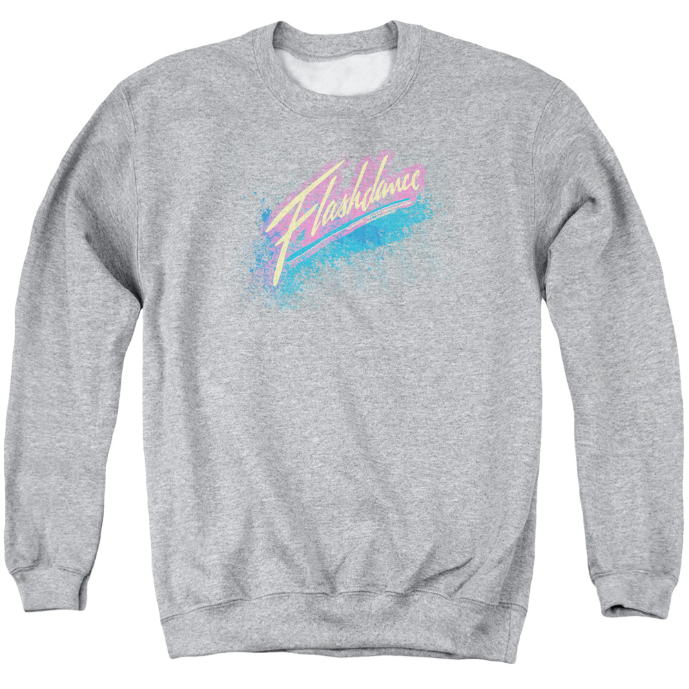 PAR210-AS-4 Flashdance Spray Logo Adult Crewneck Sweatshirt, Athletic Heather - Extra Large