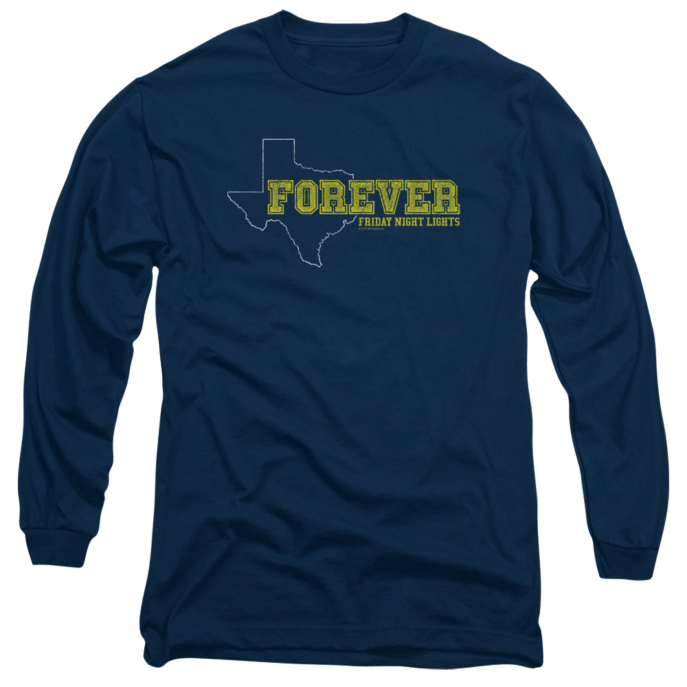 NBC740-AL-6 Friday Night Lights Texas Forever Adult Long Sleeve T-Shirt, Navy - 3X