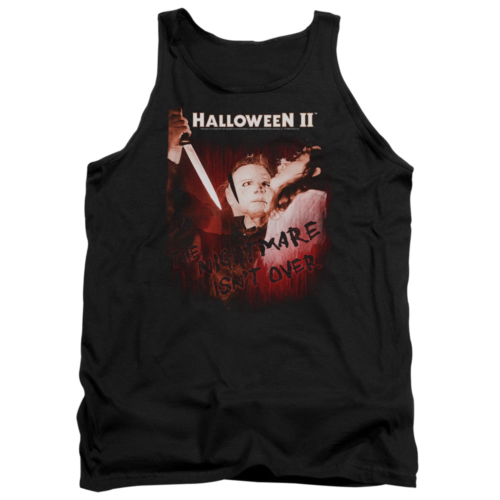 UNI377-TK-2 Halloween II Nightmare Adult Tank Top, Black - Medium