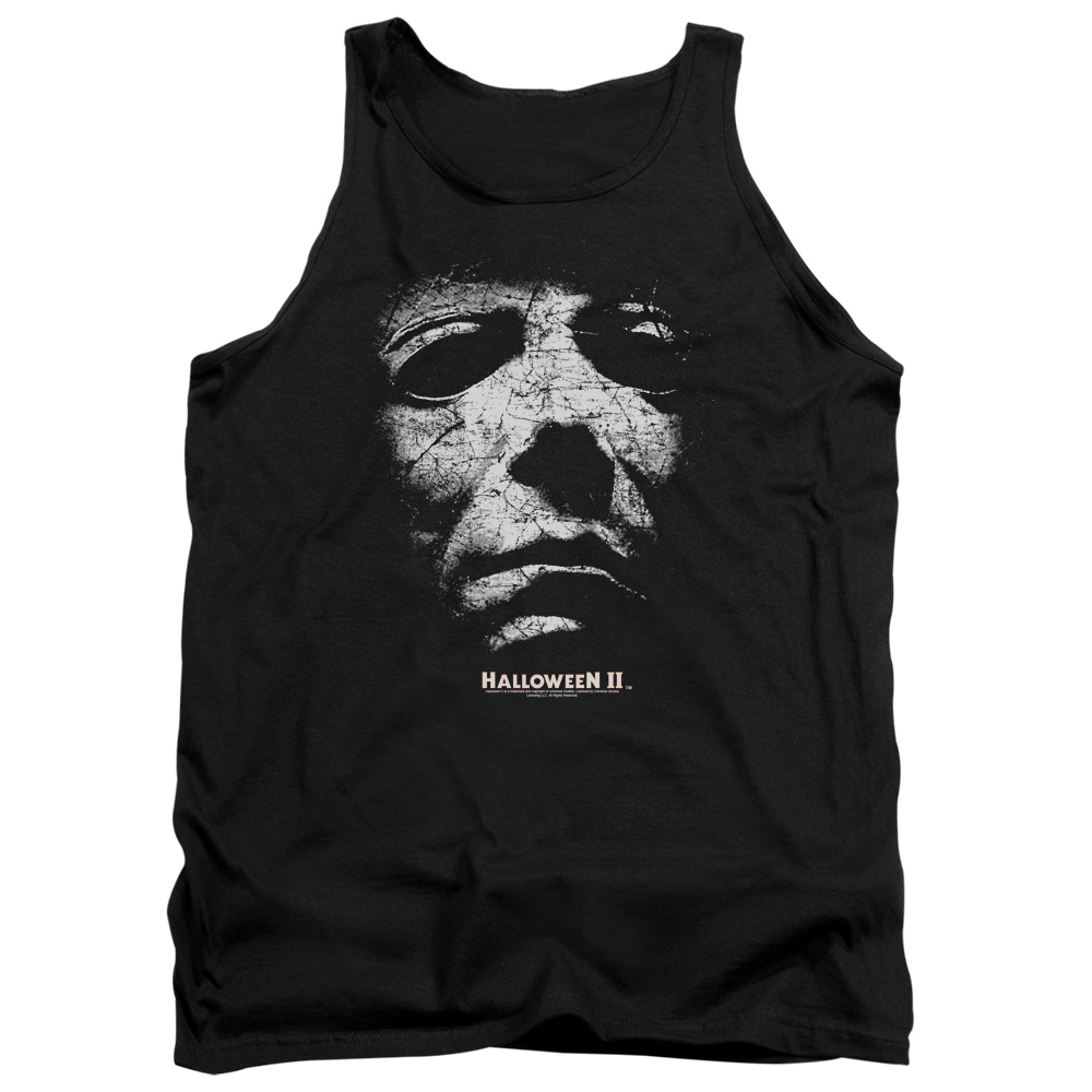 UNI381-TK-2 Halloween II Mask Adult Tank Top, Black - Medium