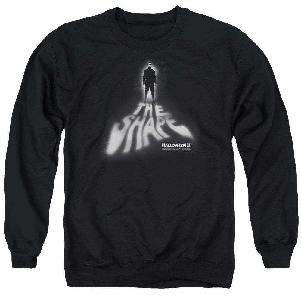 UNI477-AS-2 Halloween II The Shape Adult Crewneck Sweatshirt, Black - Medium