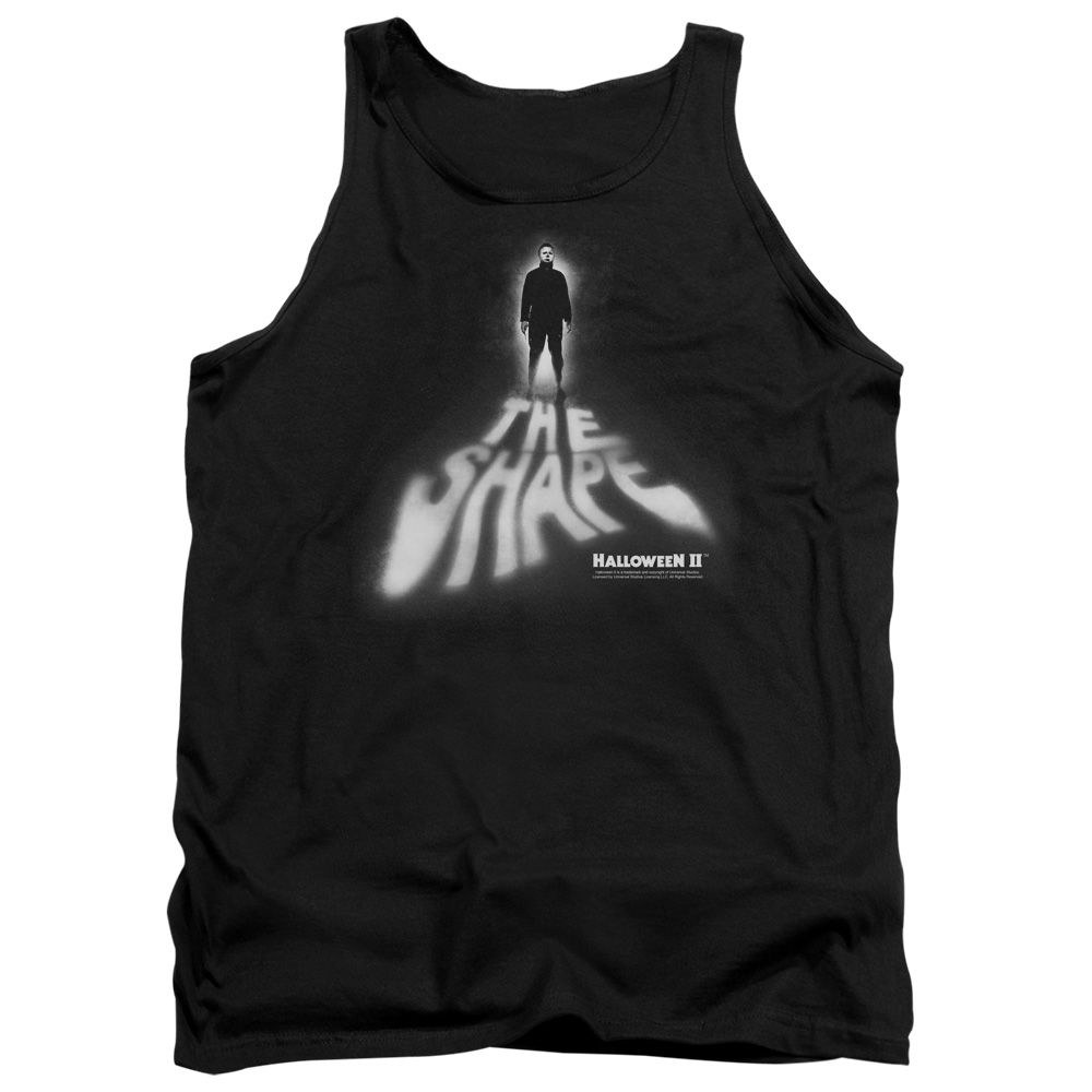 UNI477-TK-2 Halloween II The Shape Adult Tank Top, Black - Medium