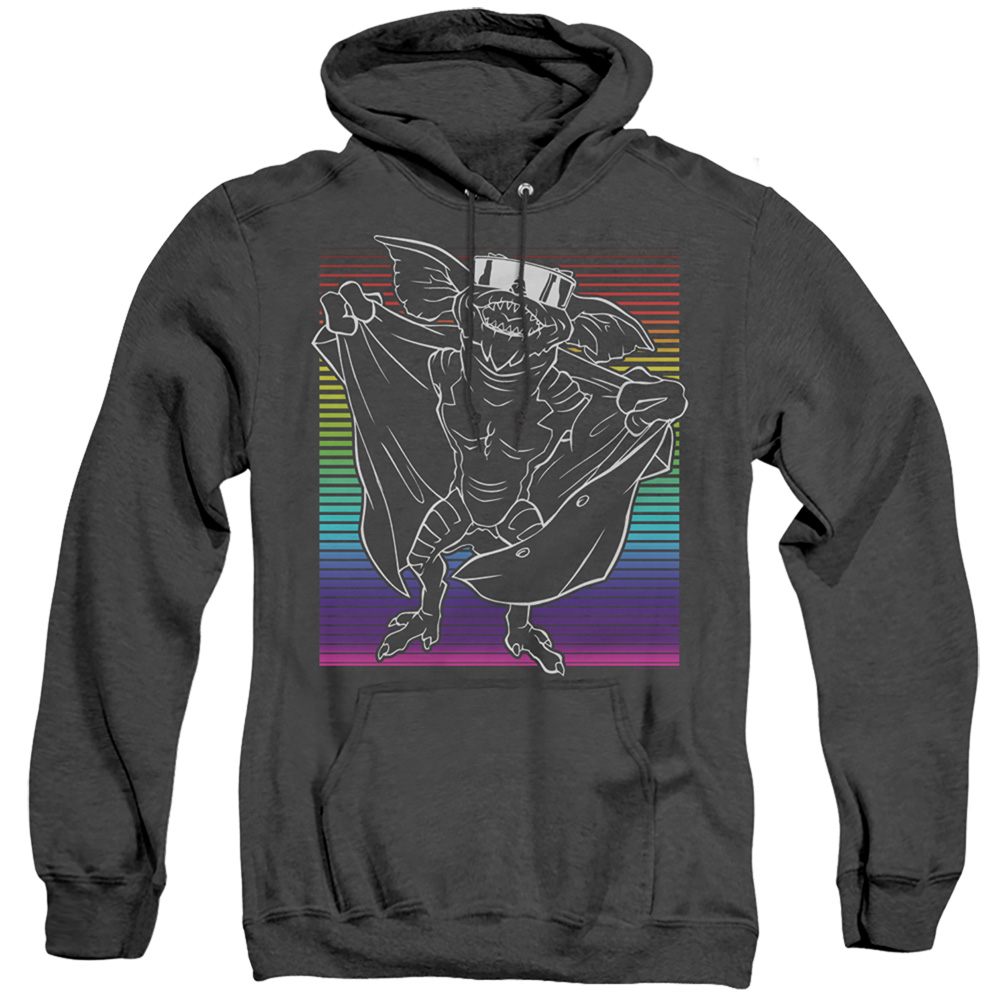 WBM951-AHH-2 Gremlins Cool Gradient Adult Heather Hoodie, Black - Medium