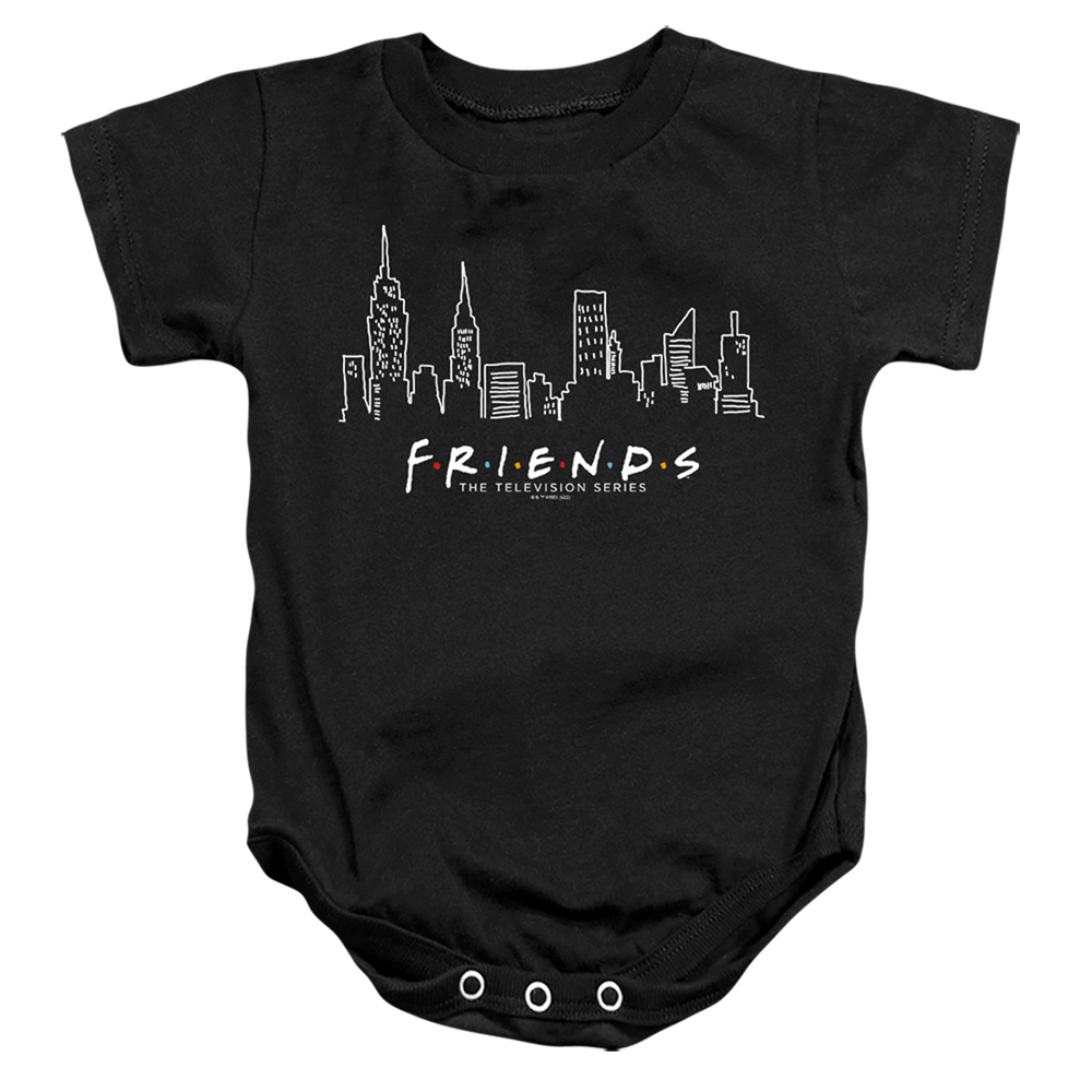 WBT1314-SS-2 Friends Light Blueline Infant Snapsuit, Black - Medium - 12 Month