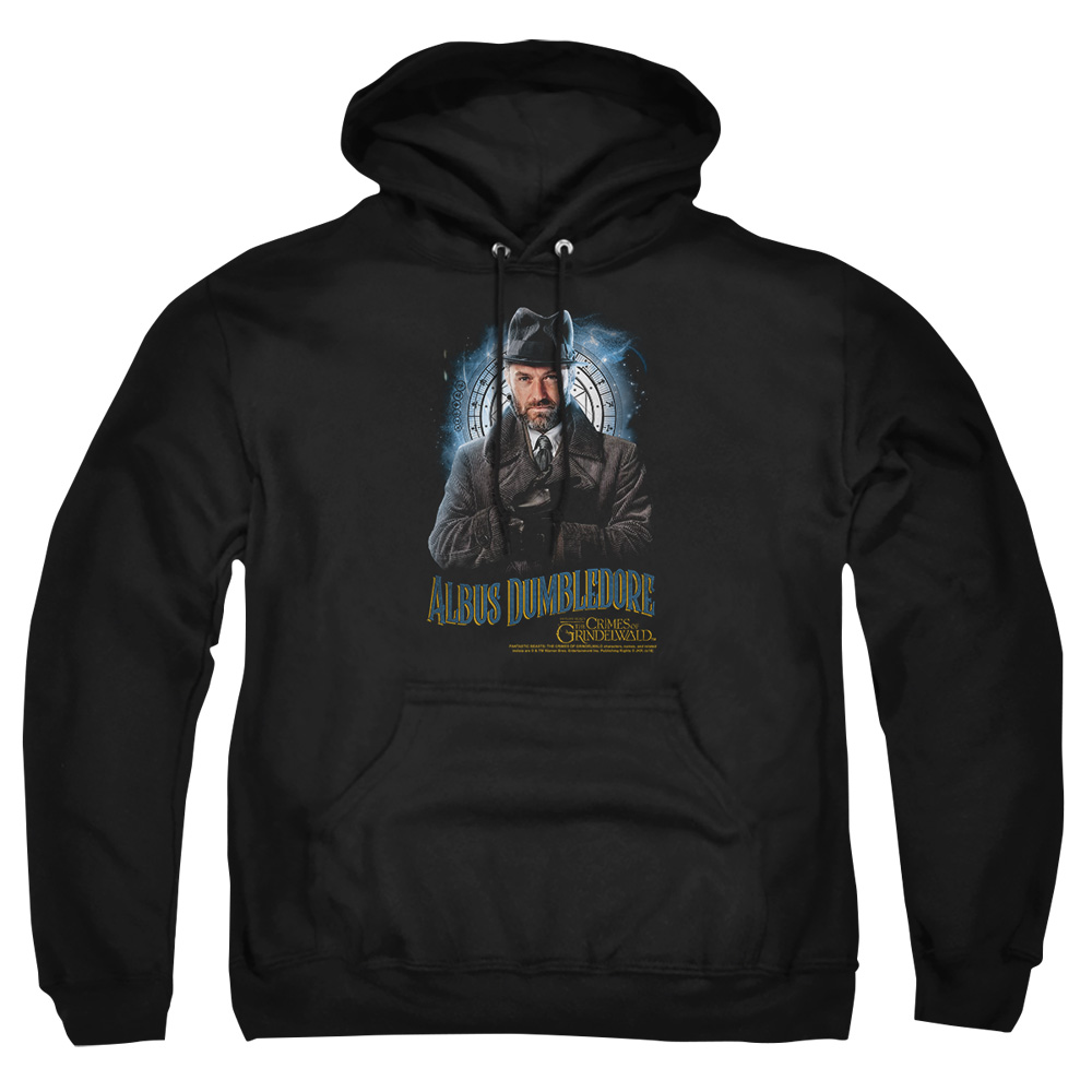 WB288-AFTH-2 Fantastic Beasts 2 Dumbledore Adult Pullover Hoodie, Black - Medium