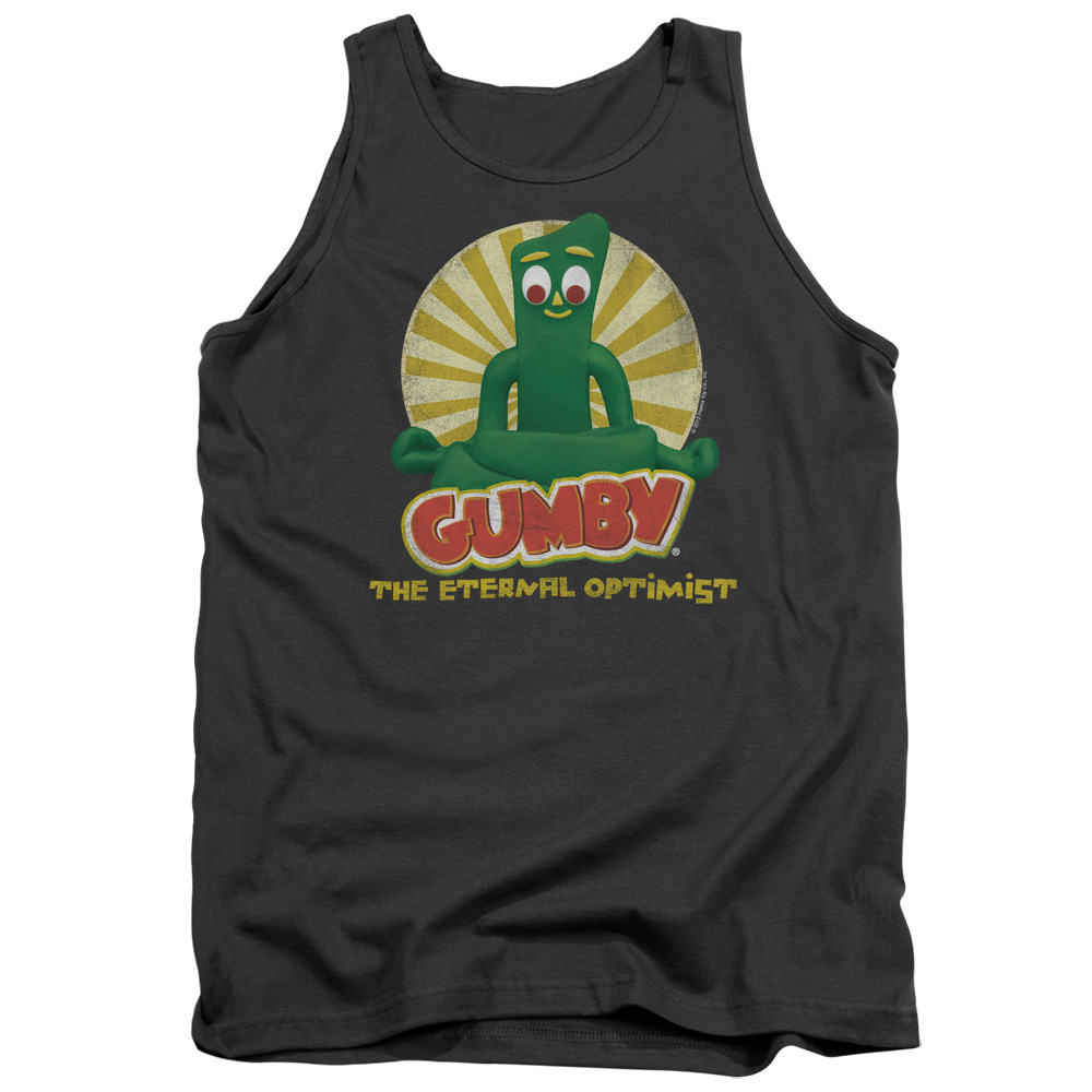 GMB109-TK-2 Gumby Optimist Adult Tank Top, Charcoal - Medium