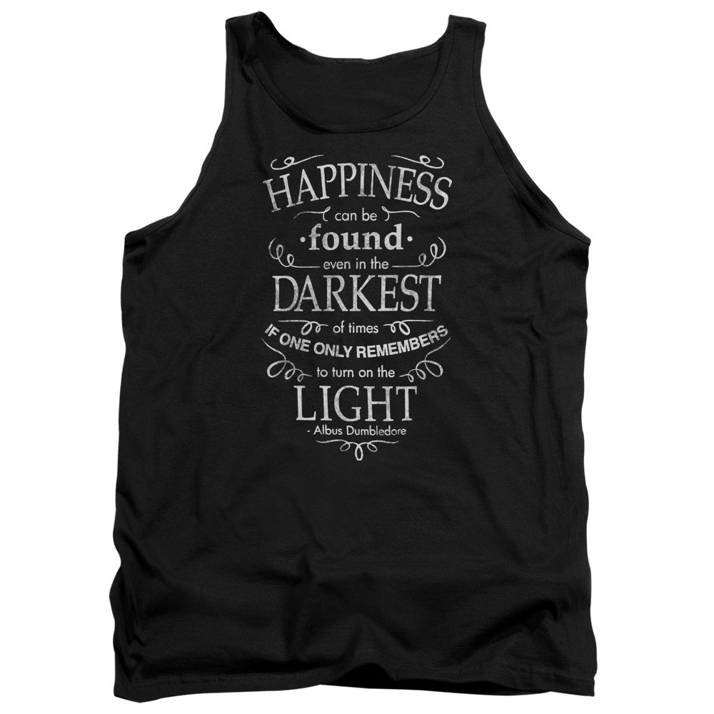HP8085-TK-2 Harry Potter Happiness Adult Tank Top, Black - Medium