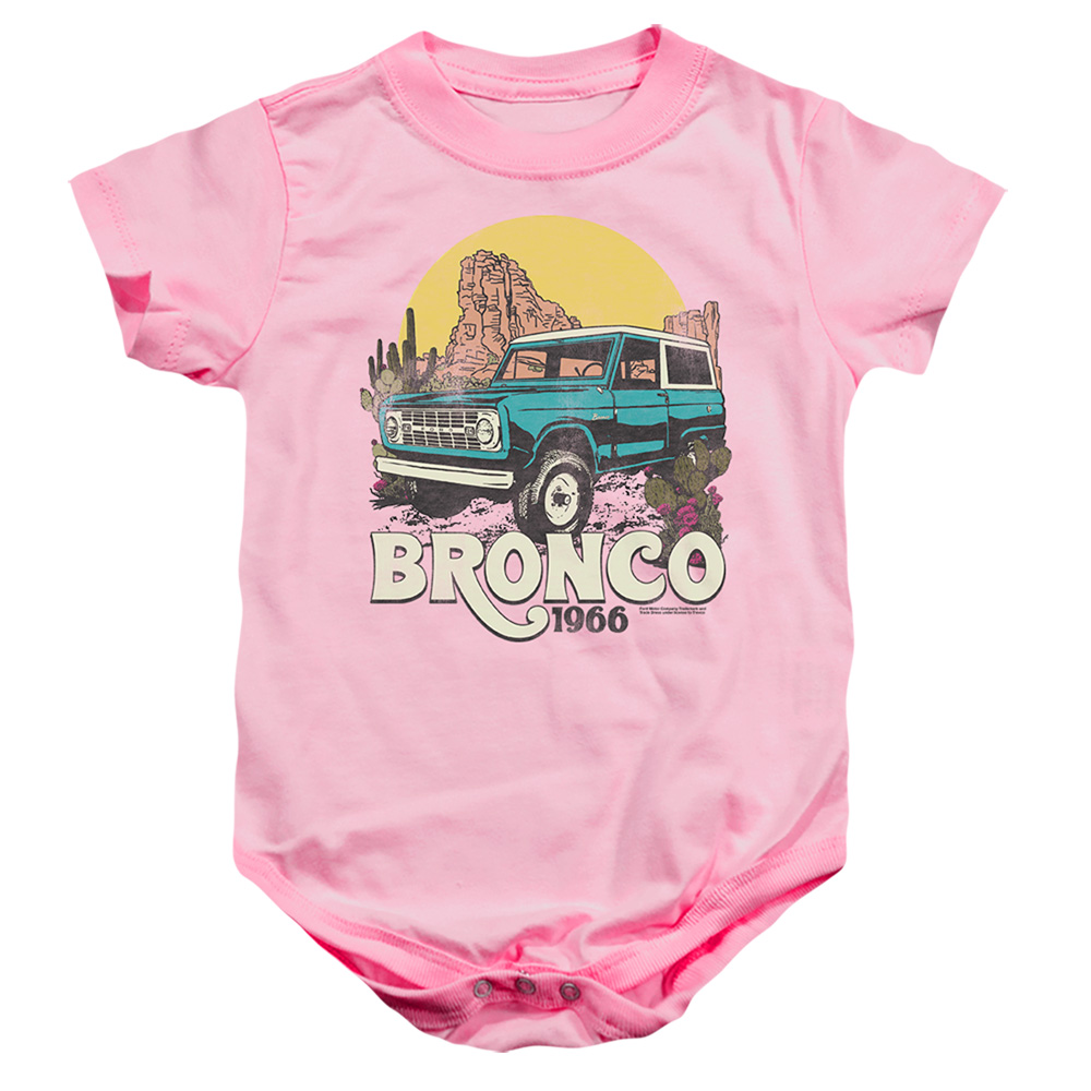 FORD10000-SS-2 Ford Bronco Desert Ride Infant Snapsuit, Pink - Medium - 12 Month