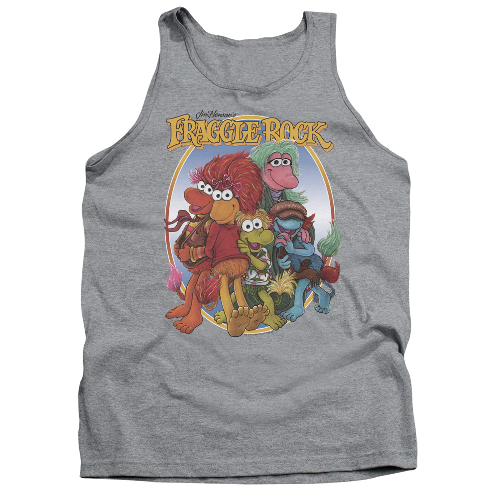 FR120B-TK-1 Fraggle Rock Group Hug Adult Tank Top, Athletic Heather - Small