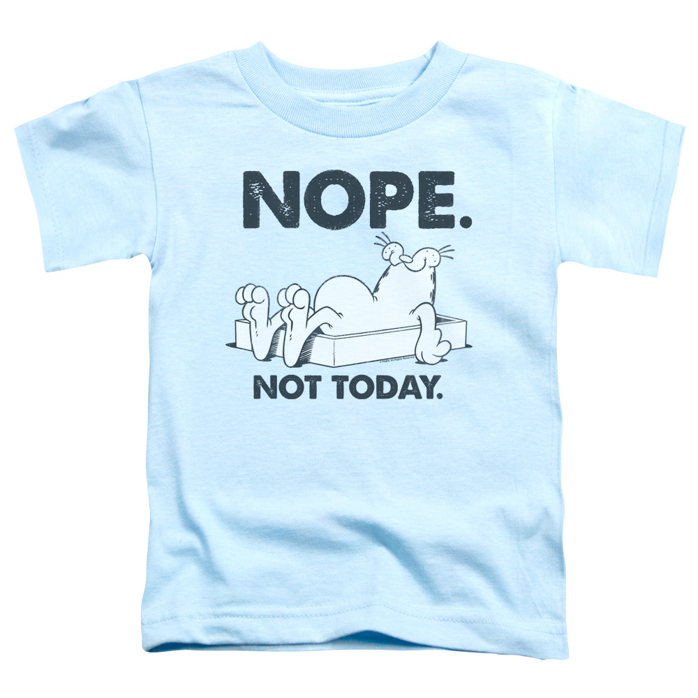 GAR565-TT-2 Garfield Nope Toddler Short Sleeve T-Shirt, Light Blue - Medium 3T