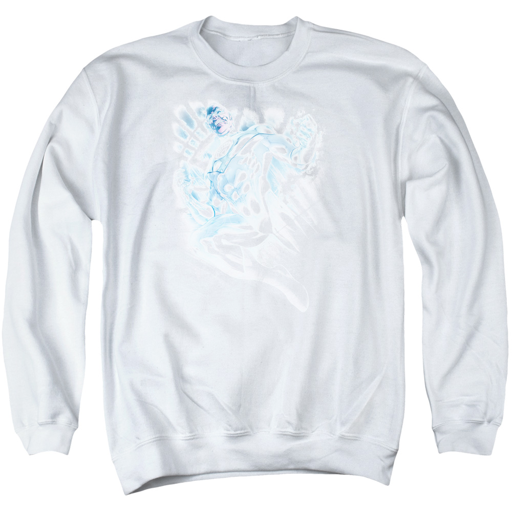 GL237-AS-3 Green Lantern White Lantern Sinestro Adult Crewneck Sweatshirt, White - Large