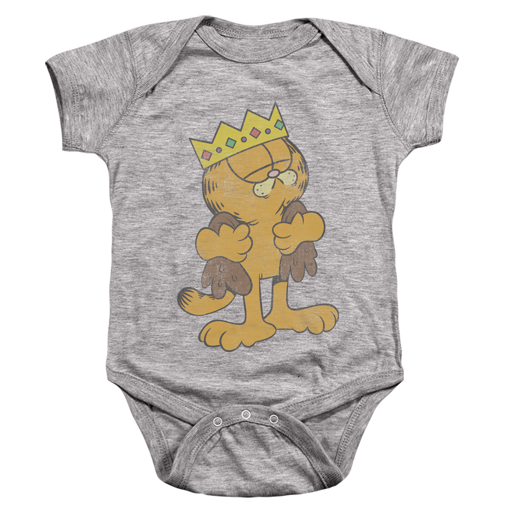 GAR719-SS-2 Garfield King Garfield Infant Snapsuit, Athletic Heather - Medium - 12 Month