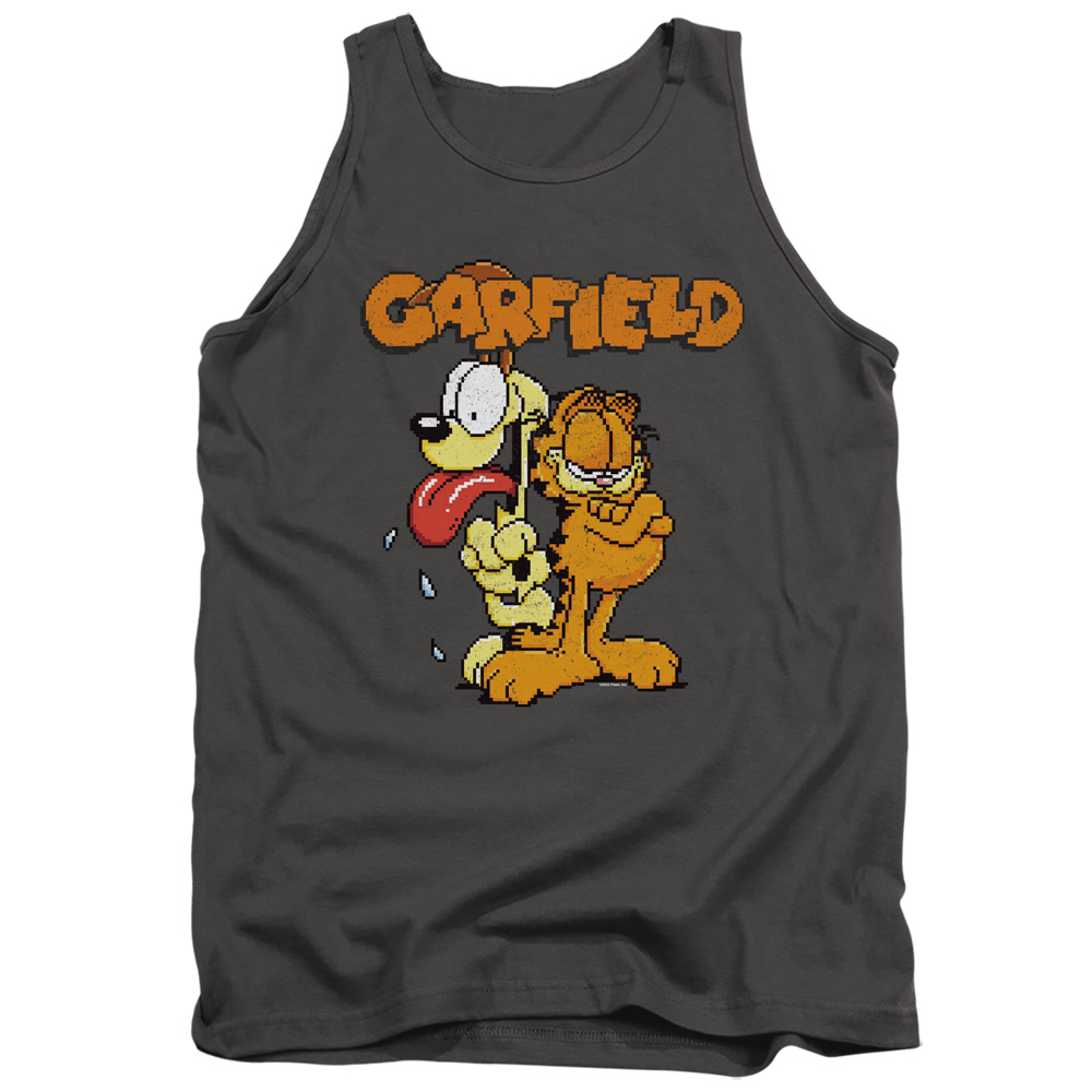 GAR725-TK-2 Garfield The Game Adult Tank Top, Charcoal - Medium