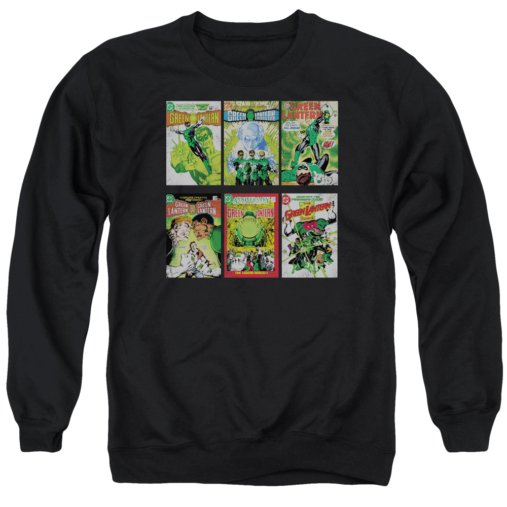 GL104-AS-2 Green Lantern Covers Adult Crewneck Sweatshirt, Black - Medium