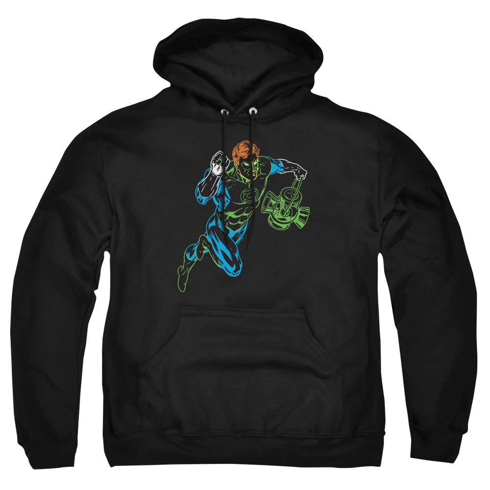 GL255-AFTH-8 Gl Neon Lantern Adult Pullover Hoodie, Black - 5X