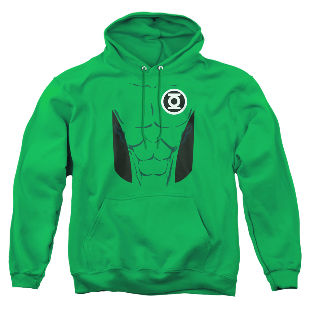 GL361-AFTH-2 Green Lantern Kyle Rayner Adult Pullover Hoodie, Kelly Green - Medium