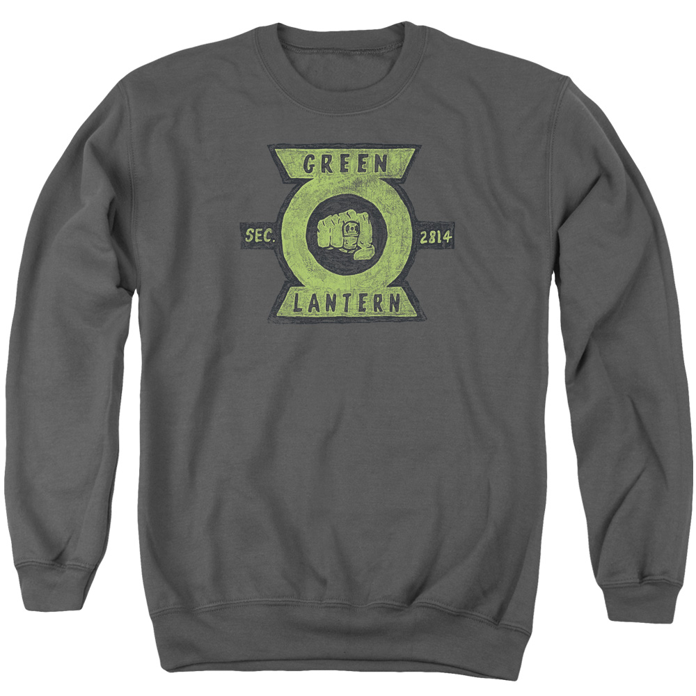 GL352-AS-2 Green Lantern Section Adult Crewneck Sweatshirt, Charcoal - Medium
