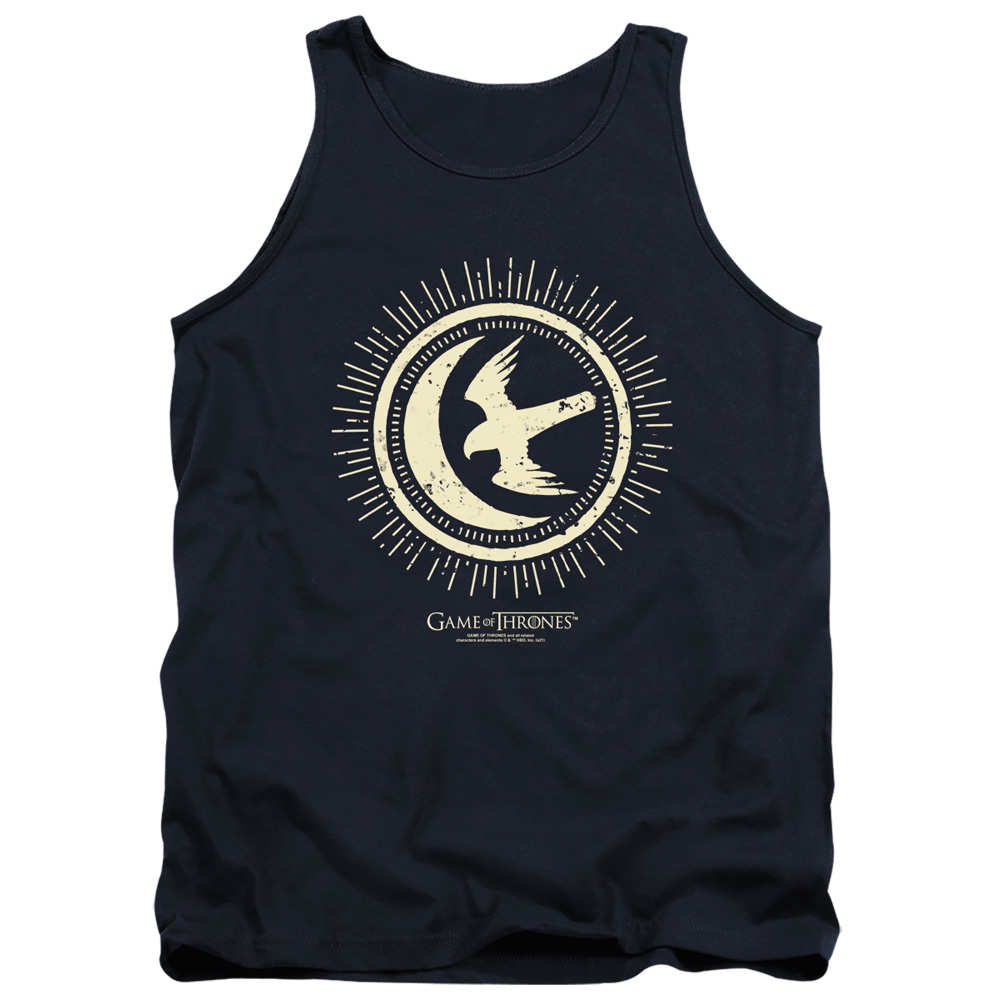 GOT205-TK-1 Game of Thrones Arryn Burst Sigil Adult Tank Top, Navy - Small