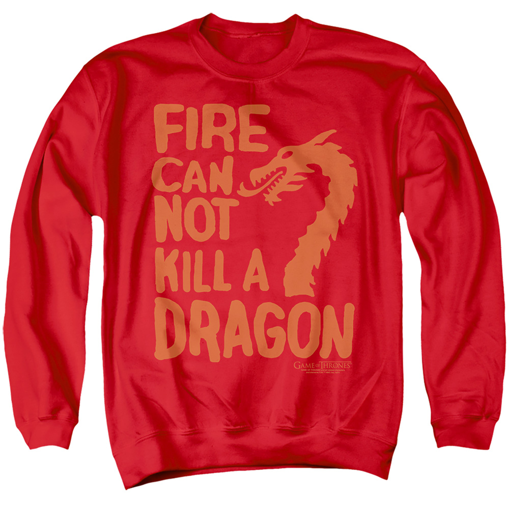 GOT237-AS-1 Game of Thrones The Viserys Adult Crewneck Sweatshirt, Red - Small