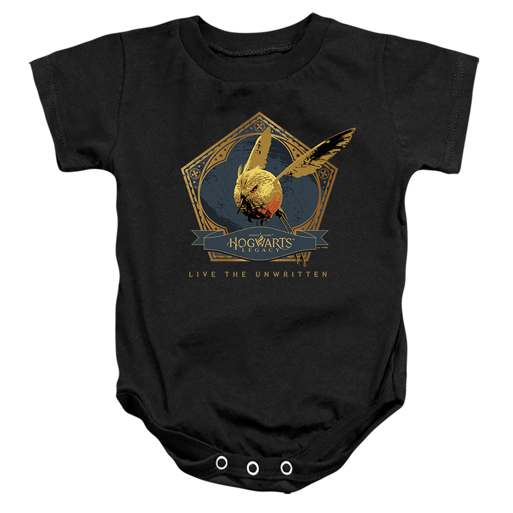 HP10012-SS-4 Hogwarts Legacy Golden Snidget Infant Snapsuit, Black - Extra Large - 24 Month