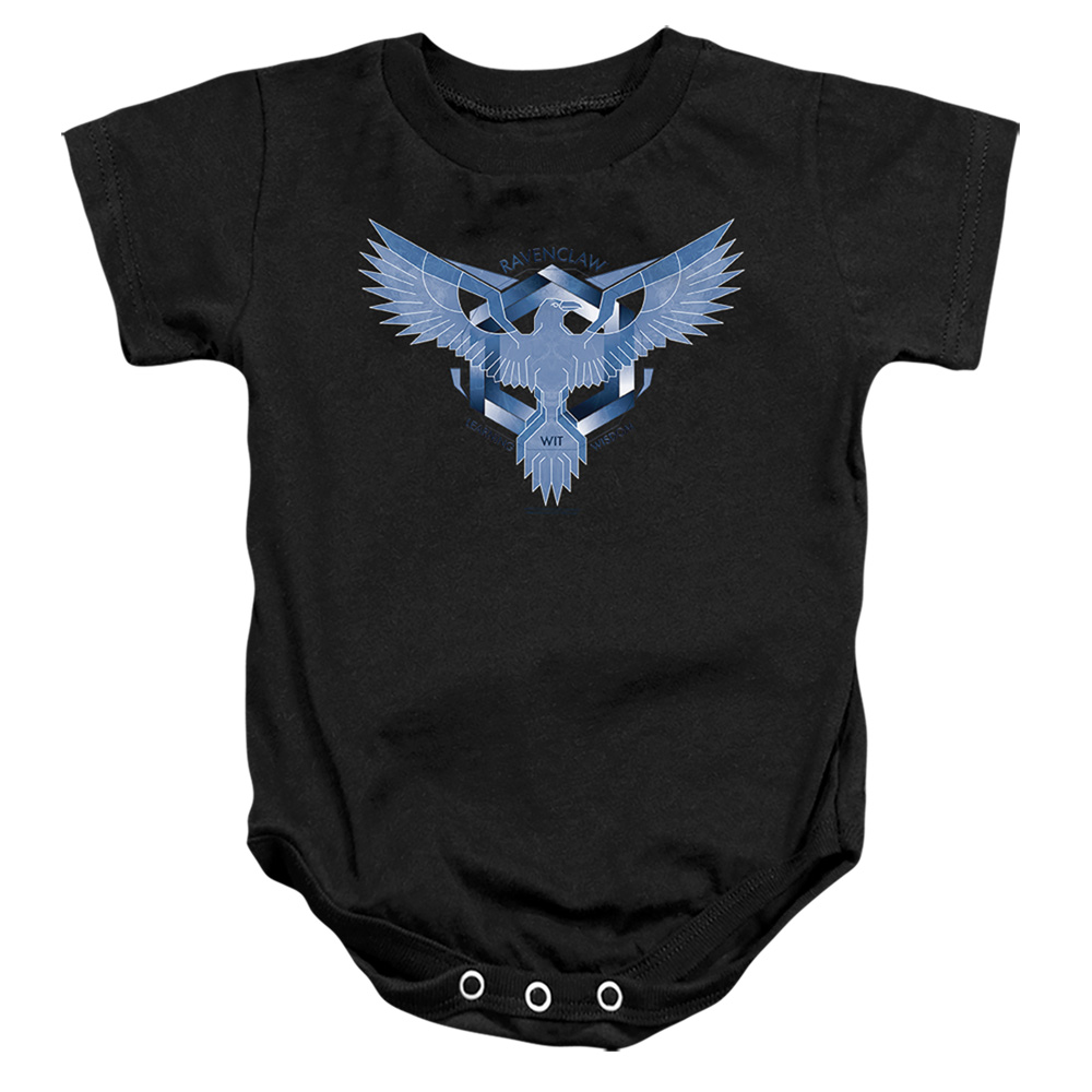 HP8369-SS-4 Harry Potter Ravenclaw Learning Wisdom Wit Infant Snapsuit, Black - Extra Large - 24 Month