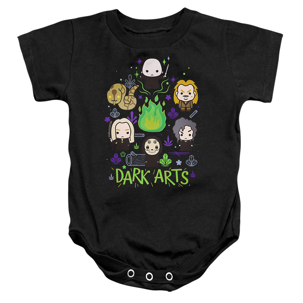 HP8384-SS-4 Harry Potter Dark Arts Chibis Infant Snapsuit, Black - Extra Large - 24 Month