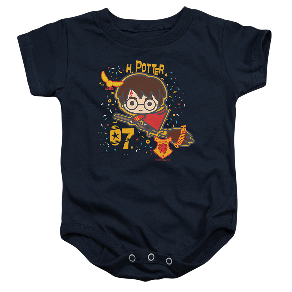 HP8390-SS-3 Harry Potter 07 Quidditch Chibi Infant Snapsuit, Navy - Large - 18 Month