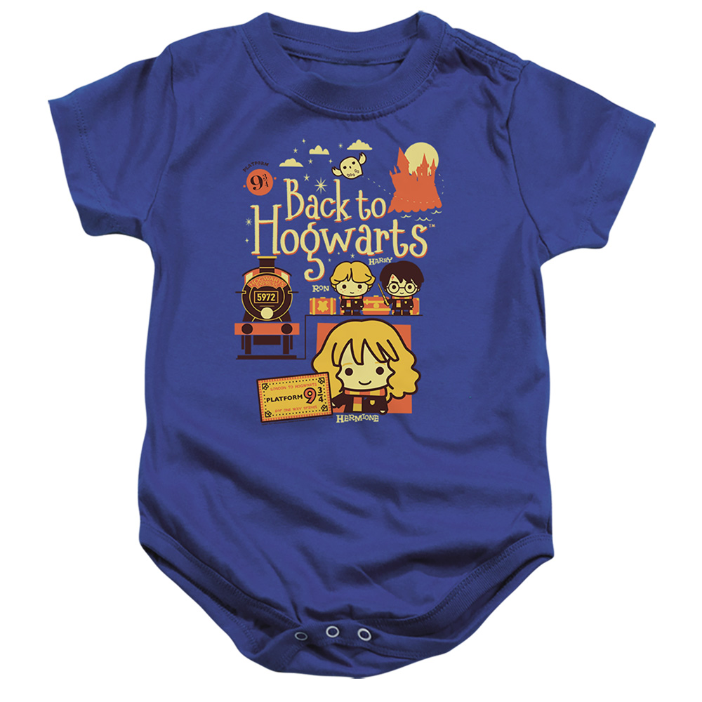 HP8392-SS-3 Harry Potter Back to Hogwarts Platform 9 .75 Chibis Infant Snapsuit, Royal - Large - 18 Month