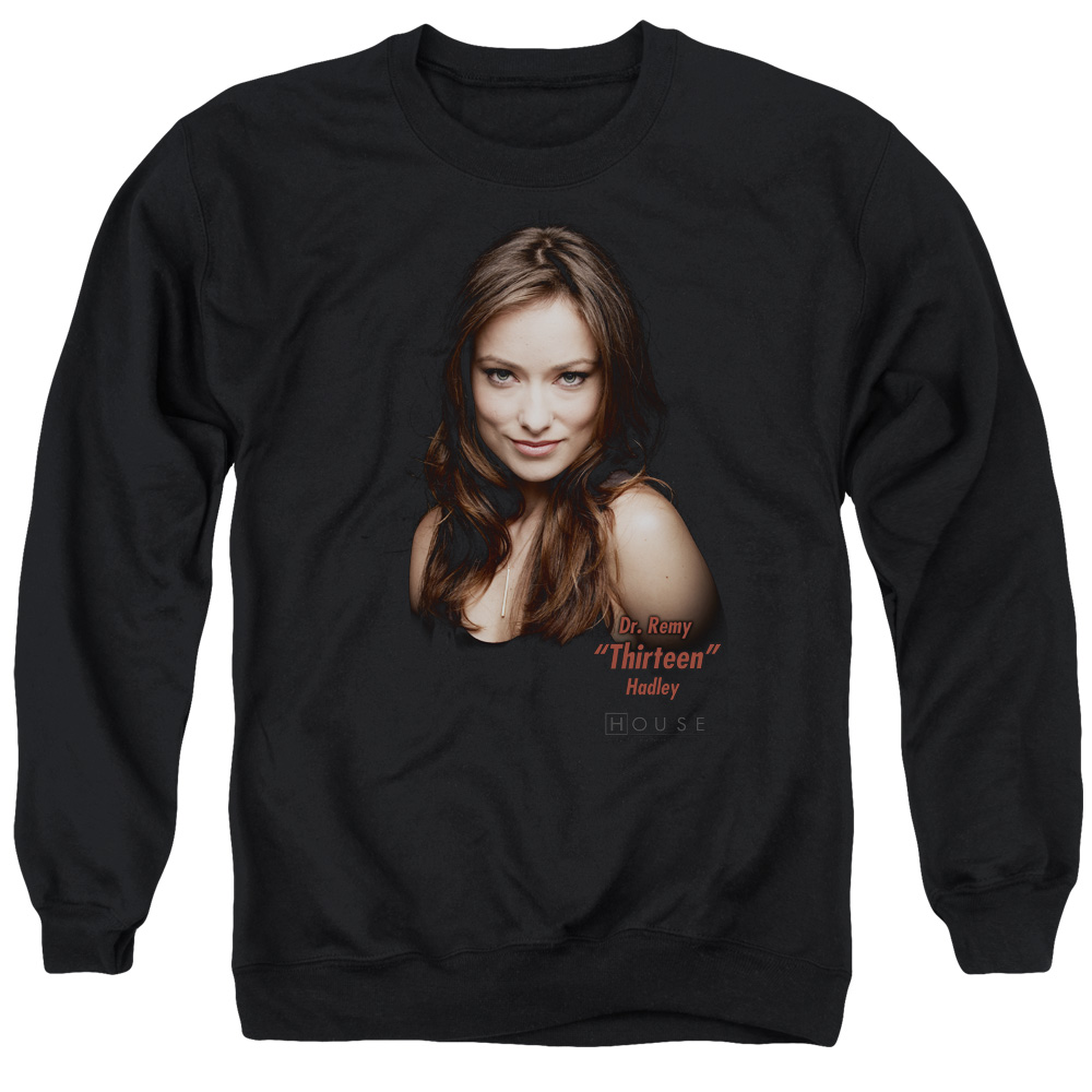 NBC513-AS-2 House Thirteen Adult Crewneck Sweatshirt, Black - Medium