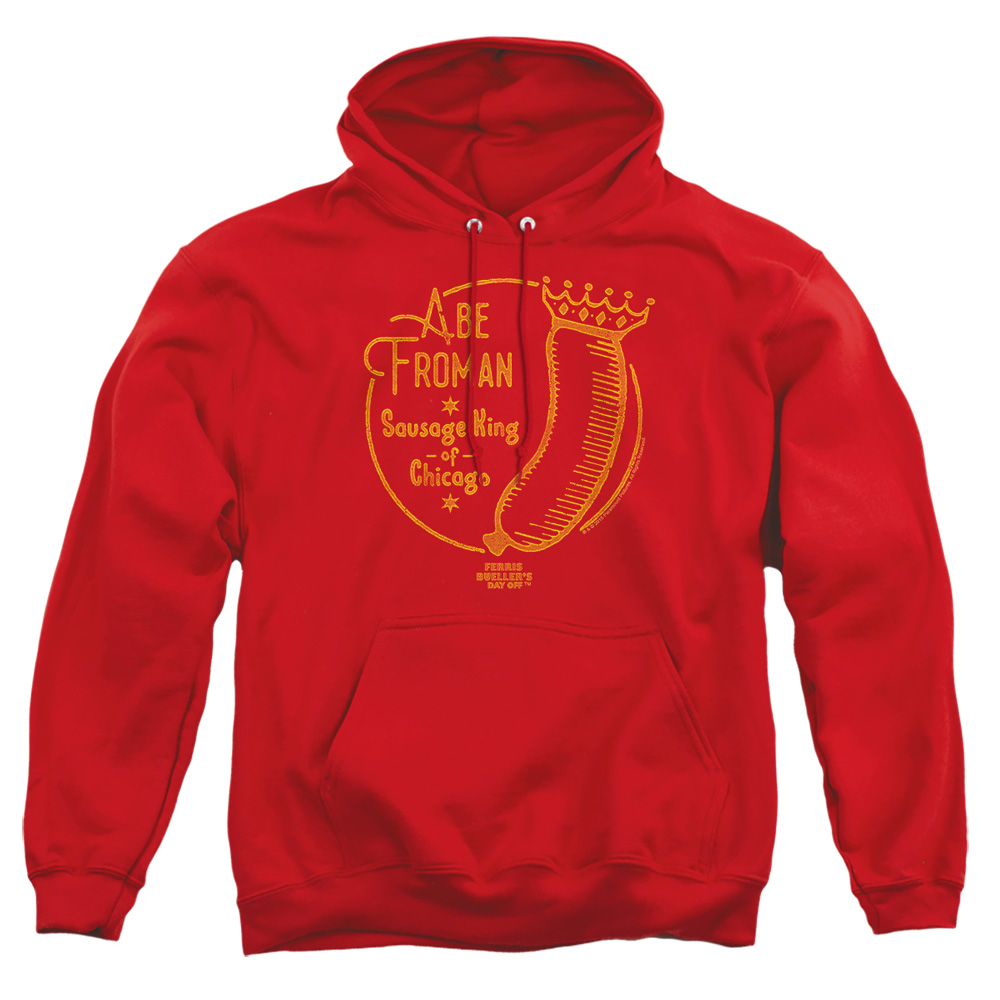 PAR619-AFTH-6 Ferris Bueller Abe Froman Adult Pullover Hoodie, Red - 3X
