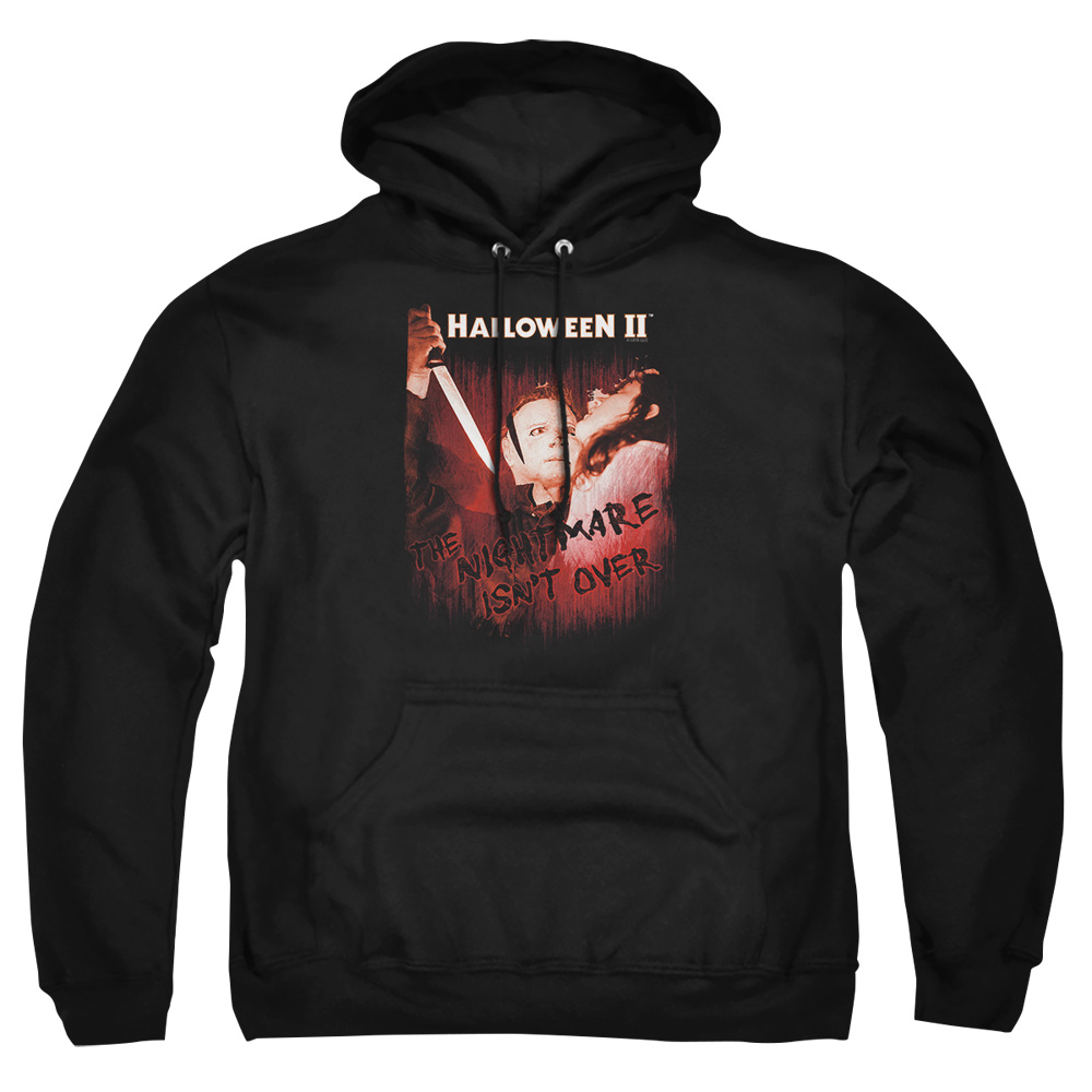 UNI377-AFTH-2 Halloween II Nightmare Adult Pullover Hoodie, Black - Medium