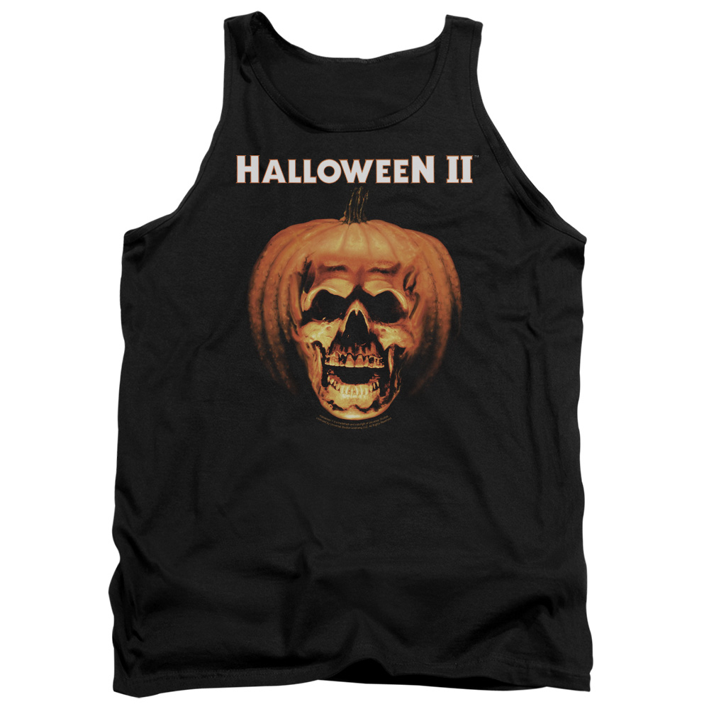 UNI321-TK-2 Halloween II Pumpkin Shell Adult Tank Top, Black - Medium
