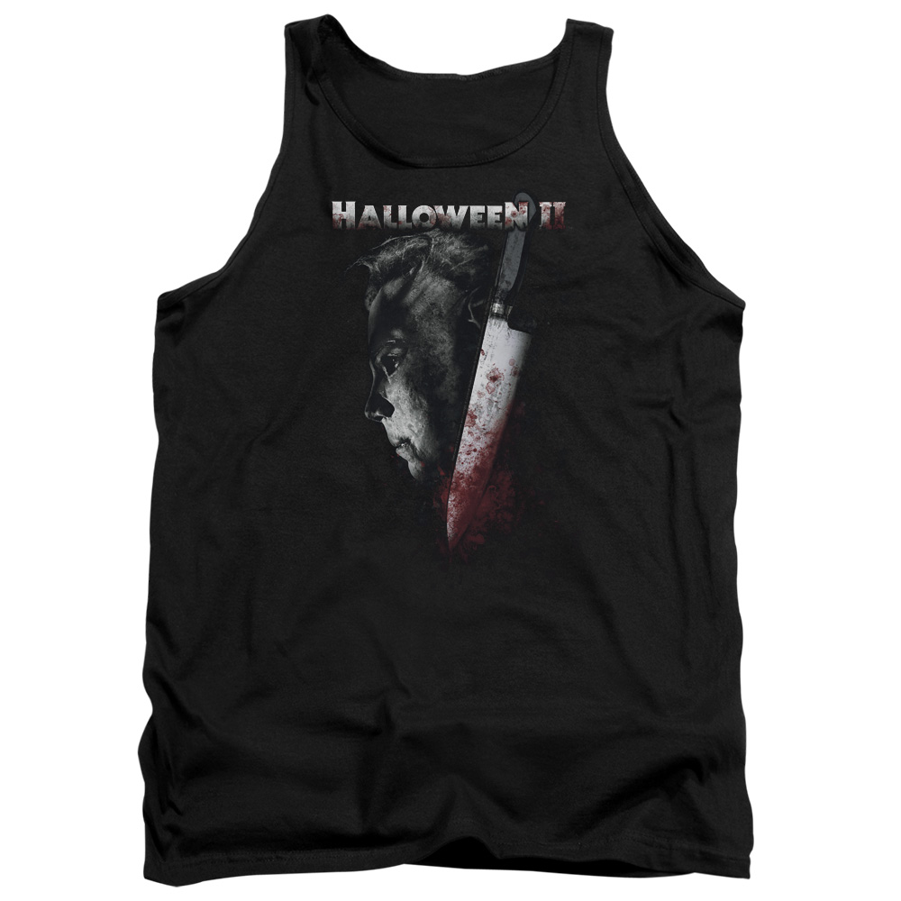 UNI481-TK-2 Halloween II Cold Gaze Adult Tank Top, Black - Medium