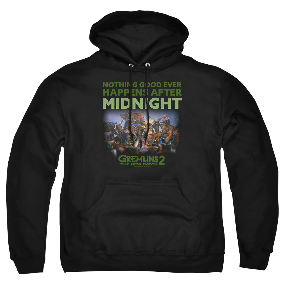 WBM944-AFTH-6 Gremlins 2 After Midnight Adult Pullover Hoodie, Black - 3X