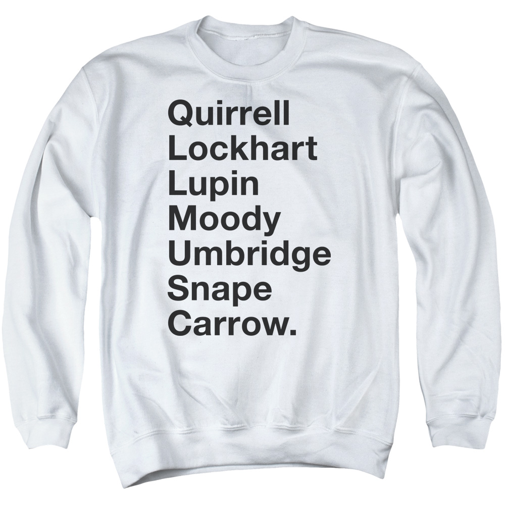 HP8069-AS-2 Harry Potter Professors Adult Crewneck Sweatshirt, White - Medium