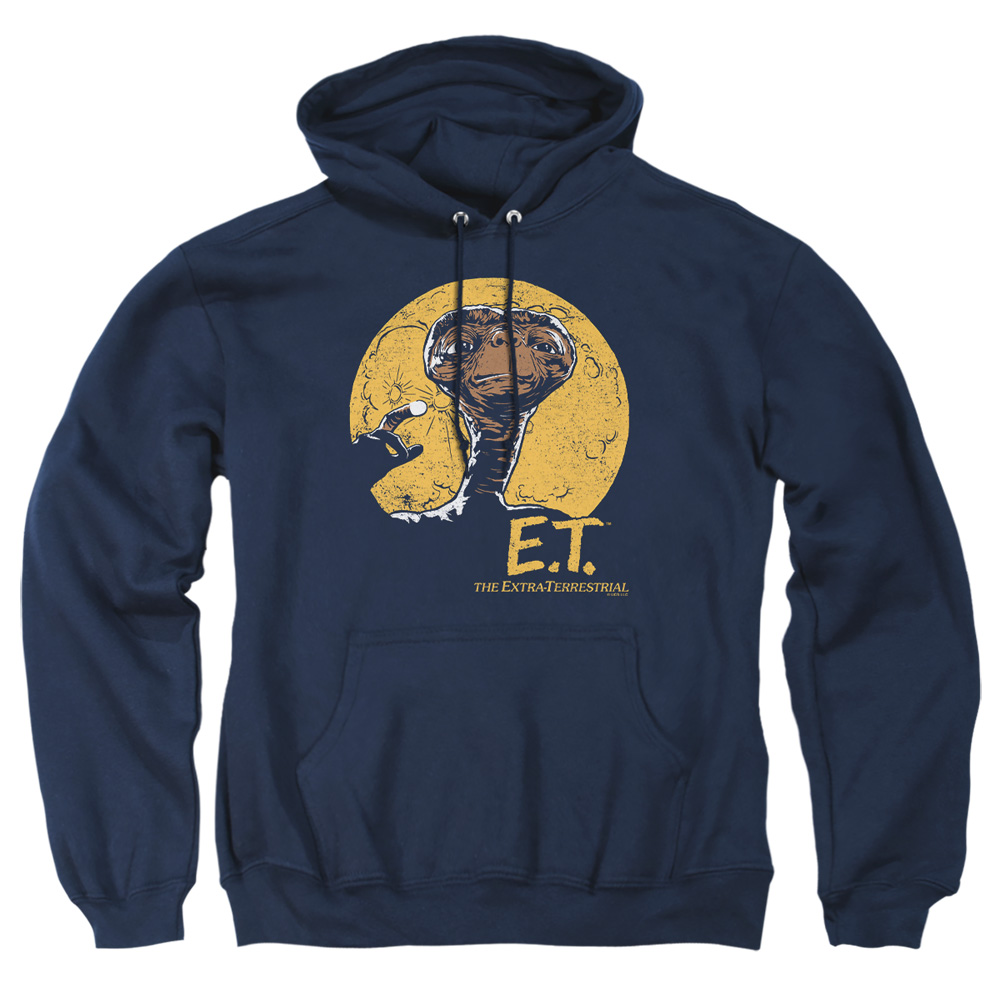 UNI980-AFTH-3 ET Moon Frame Adult Pullover Hoodie, Navy - Large