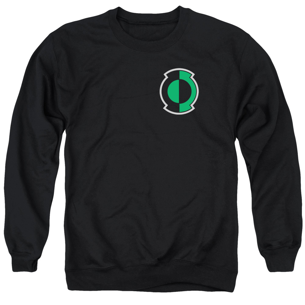 GL276-AS-2 Green Lantern Kyle Logo Adult Crewneck Sweatshirt, Black - Medium