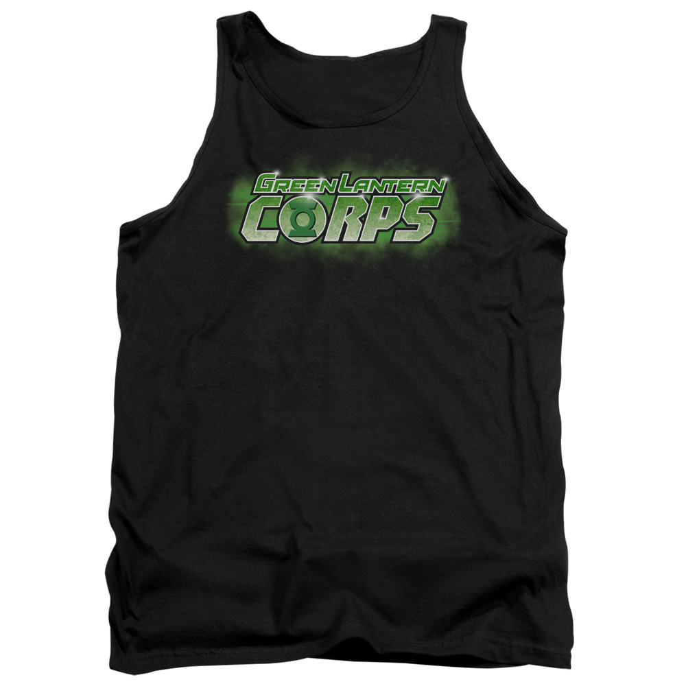 GL388-TK-2 Green Lantern Corps Title Adult Tank Top, Black - Medium